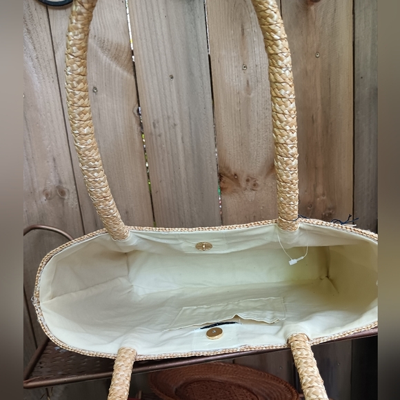 Vintage NOS J.G.Hook STRAW PURSE TOTE JG HOOK - Picture 3 of 9